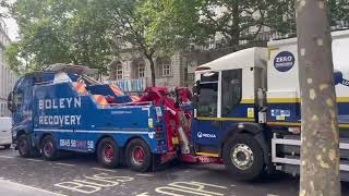 City of Westminster Dennis ecollect getting towed [upl. by Aicilyt]