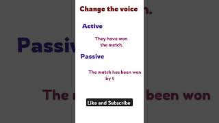 Active Voice to Passive Voice Change of voice part 2English Grammar english activepassivevoice [upl. by Keefer45]