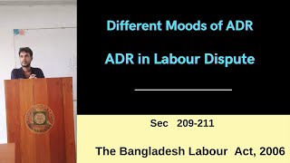 moods of ADR ADR in The Labour Act 2006 sec 209 210 amp 211 [upl. by Taddeusz952]