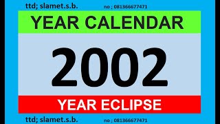 calendar year 2002 calendar blog eclipse education music entertainment inggeris [upl. by Bartolome]