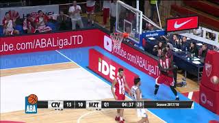 Mathias Lessort doing his stuff Crvena zvezda mts  MZT Skopje Aerodrom 30102017 [upl. by Tahp]