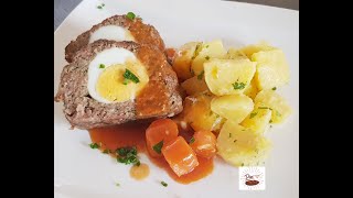 Gefüllter faschierter Braten Osterbraten Falscher Hase Hackbraten Meatloaf [upl. by Ellehsram]