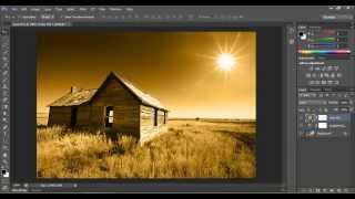 How to create a sepia tone effect with Photoshop CS6 [upl. by Rowley]