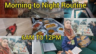 Mom 6AM to 12PM Morning to Night Routine🥬How I Manage Dawat With Kids [upl. by Lehcem]