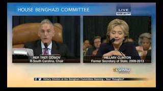 Chairman Gowdy questions Secretary Clinton about Benghazi  Round 1 [upl. by Chalmer]