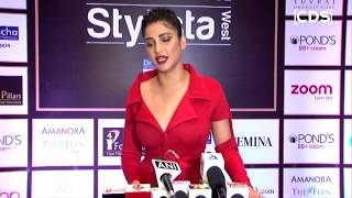 Shruti Hassan In Red Dress At Femina Stylista West Awards 2017 [upl. by Atihcnoc129]