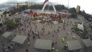 Vista aérea de los puestos de votación  Bogotá [upl. by Ocsinarf]