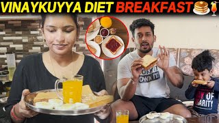 VinayKuyya Diet Breakfast 🥞🍳🥛  Kuyya Kitchen [upl. by Erlewine162]