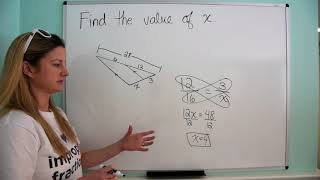 Triangle Proportionality TheoremSide Splitter Theorem Example 3 [upl. by Ubana]