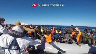 Mediterranean migrants forced to take to sea [upl. by Amlet675]