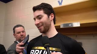 Jeremy Swayman EMOTIONAL After Bruins 63rd Win  Postgame INTERVIEW [upl. by Brie]