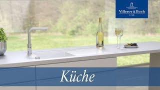 Montage Küchenspülen für flächenbündigen Einbau  Villeroy amp Boch [upl. by Flavian78]