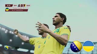 Bosnia and Herzegovina vs Ukraine  Euro 2024 Qualifiers  PES 21 [upl. by Nnyltak]