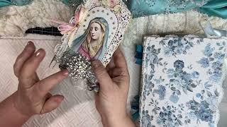 Large Prayer Journal Blessed Mother Art Book [upl. by Harp986]