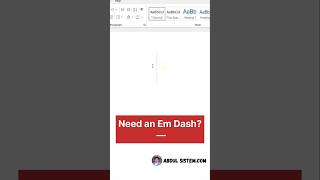 Insert Em Dash Fast — WordShortcuts microsoftword shortsfeed [upl. by Ilam]