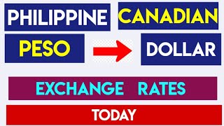 PHILIPPINE PESO TO CANADIAN DOLLAR CURRENCY EXCHANGE RATES TODAY 10 OCTOBER 2024 [upl. by Mcgrody114]