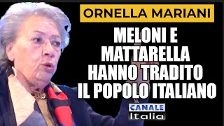 ORNELLA MARIANI LITALIA TRADITA DA MELONI E MATTARELLA  CANALE ITALIA [upl. by Arza]