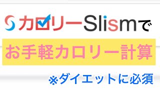 【カロリーSlismの紹介】ダイエットの強い味方！PFCバランスまで丸分かり [upl. by Annovaj969]