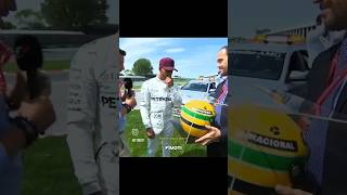 Senna family gifts Hamilton his idols helmet for equaling Ayrtons record [upl. by Scheld]