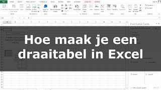 Hoe maak je een draaitabel in Excel [upl. by Rastus]