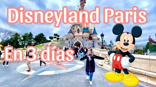 DISNEYLAND PARIS en 3 dias Consejos atracciones tiempos de espera 🎠🎡🎢🎟️ [upl. by Nalrah]