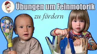 4 Übungen für Kleinkinder um Feinmotorik zu fördern  Beschäftigungen für Kinder  Tagesmama [upl. by Rachael]