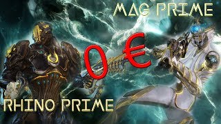 Rhino Prime amp Mag Prime Gratuitement  FR Warframe PS4XB1PC [upl. by Eiffe]