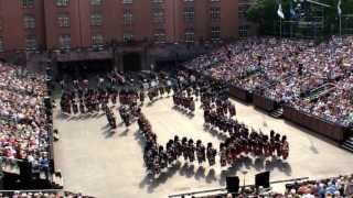 Basel tattoo 2013 Massed Pipes and Drums [upl. by Ejrog]