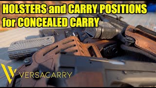 Holsters and Carry Positions for Concealed Carry [upl. by Kariv]