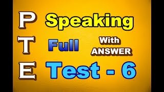 PTE Speaking full practice Test6 with ANSWER for PTE ACADEMIC exam  Pearson Australia [upl. by Llemaj]