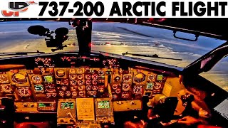 Chrono Aviation 737200 Winter Cockpit to the Arctic❄️ [upl. by Camfort]