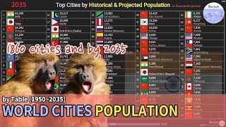 Top Cities Population Ranking History amp Projection  UN 19502035 based 2018 v20 [upl. by Ralph171]