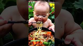 Baby mukbang food shorts shortvideo [upl. by Penthea]