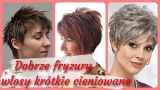 20 pomysłów 💓 na dobrze fryzury włosy krótkie cieniowane 2019 [upl. by Lyj]