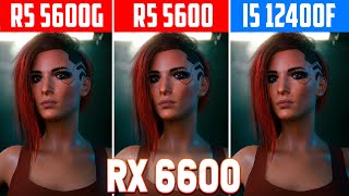 Ryzen 5 5600G vs 5600 vs 12400F  Performance Benchmark with RX 6600 AMD vs Intel [upl. by Xuagram]