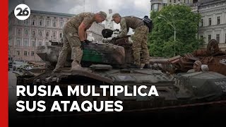 Rusia multiplica sus ataques contra Ucrania en plena guerra [upl. by Leiuqese]