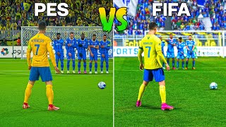 CRISTIANO RONALDO Free Kicks  PES vs FIFA From 2004 to 2024 [upl. by Noivaz]