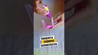 Paso a paso como hacer una maqueta de cuerpos geométricos [upl. by Nauqad564]