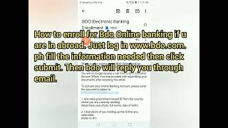 HOW TO OPEN BDO KABAYAN SAVING ACCOUNT IN ABROAD joyyojSarah17vlogs [upl. by Einnod]