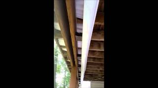 DIY inexpensive ceiling under the deck [upl. by Prudie718]