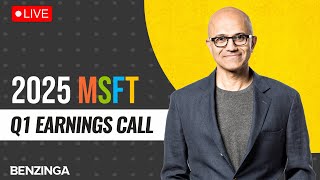 🔴WATCH LIVE Microsoft Q1 2025 Earnings Call  MSFT [upl. by Noek]