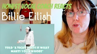 Vocal Coach Reacts to Billie Eilish  idontwannabeyouanymore Live at COLORS [upl. by Asirak237]