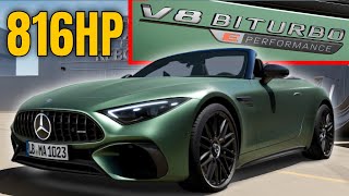 816HP Mercedes AMG SL63 S E Performance Hybrid V8 Revealed [upl. by Ignace]