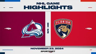 NHL Highlights  Avalanche vs Panthers  November 23 2024 [upl. by Eentirb]