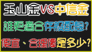 玉山金VS中信金！殖利率好嗎？便宜價、合理價分別是多少？哪一個最適合存股配息？｜我們這一家 [upl. by Rednirah818]