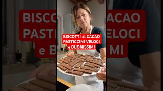 BISCOTTI al CACAO da colazione o merenda VELOCI e BUONISSIMI shorts biscuit recipes [upl. by Nilpik]