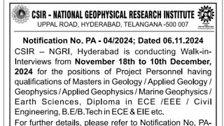 Hyd lo CSIR NGRI lo diploma and B Tech vallaki jobs [upl. by Yoo792]