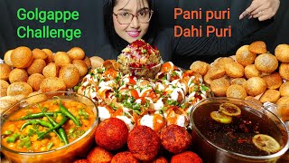 Eating Panipuri Dahi Puri  Big bites  Asmr eating  Mukbang  Golgappe Eating  Phuchka Eating [upl. by Nyleve]