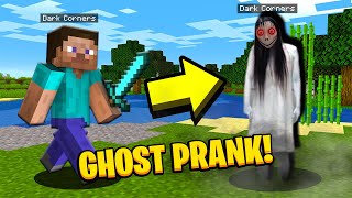 Pranking as a CREEPY GHOST in Minecraft  Funny Minecraft Video [upl. by Hayse]