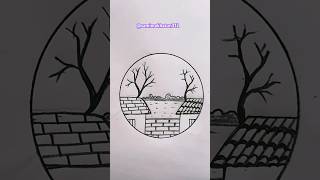 Circle senery drawing youtubeshorts drawing art viral shorts [upl. by Paulo]